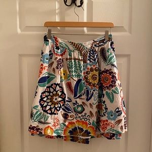 Boden floral print pull-on skirt